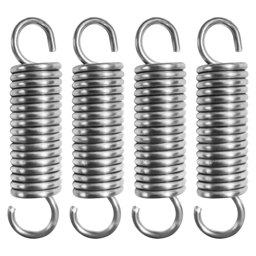 NICAVKIT 4 Stück Edelstahl Zugfedern mit Haken, Spannfeder Zugfeder 60mm freie Länge,Außendurchmesser 15mm,Drahtdurchmesser 2,2mm,Maximale Zugkraft 12KG - 2,2x15x60mm von NICAVKIT