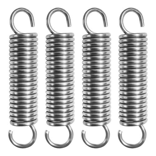 NICAVKIT 4 Stück Edelstahl Zugfedern mit Haken, Spannfeder Zugfeder 70mm freie Länge,Außendurchmesser 15mm,Drahtdurchmesser 2,2mm,Maximale Zugkraft 12KG - 2,2x15x70mm von NICAVKIT