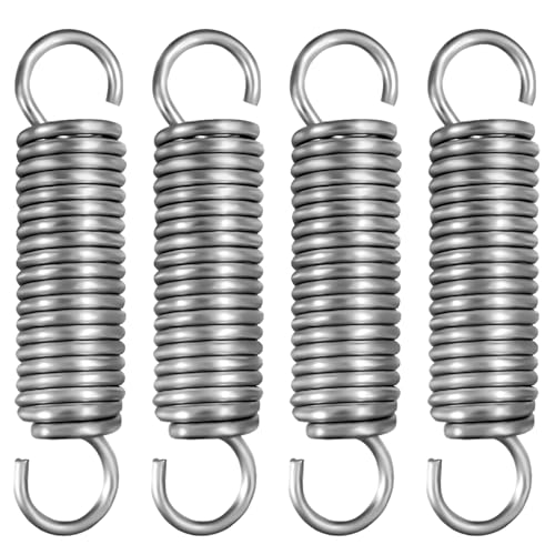 NICAVKIT 4 Stück Edelstahl Zugfedern mit Haken, Spannfeder Zugfeder 80mm freie Länge,Außendurchmesser 18mm,Drahtdurchmesser 2,5mm,Maximale Zugkraft 13KG - 2,5x18x80mm von NICAVKIT