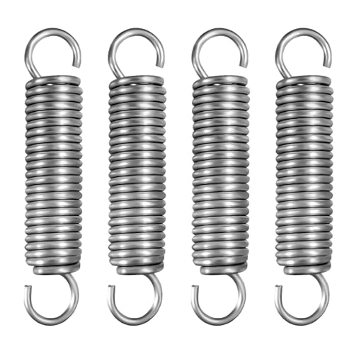 NICAVKIT 4 Stück Edelstahl Zugfedern mit Haken, Spannfeder Zugfeder 90mm freie Länge,Außendurchmesser 18mm,Drahtdurchmesser 2,5mm,Maximale Zugkraft 13KG - 2,5x18x90mm von NICAVKIT