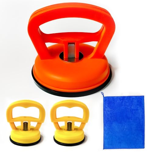 NICAVKIT 4Pcs Auto Dellenzieher Kit,Großen & Kleinen Beulenzieher Auto, Auto Dent Saugnapf,Dent Abzieher,Dellen Saugnapf,Vakuum Saugnapf Saug Heber für Auto,Handy,Glasscheiben,Laptop von NICAVKIT
