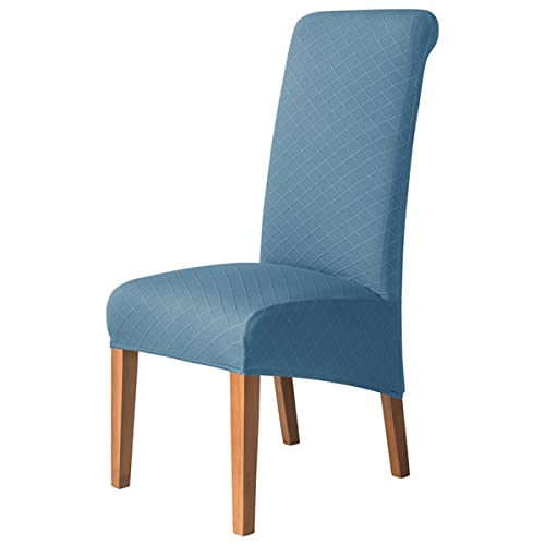 NICCEN Stuhlhussen Stretch-Jacquard Stuhlbezug Sitzschoner 2er Set 4 6 8, Abnehmbare Waschbare Spandex-Küche Stuhlüberzug Für Esszimmer -blau-6 Stück von NICCEN