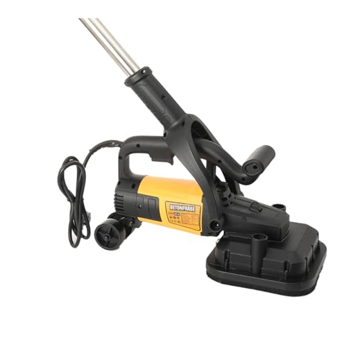 3800W Betonschleifer Betonfräse mit Lange Handgriff, Bodenschleifmaschine mit Schutzhaube, Ø180mm Schleifscheiben, 0-6000U/min 6 stufen Drehzahlregelung Winkelschleifer Sanierungsfräse Putzfräse von NICCOO