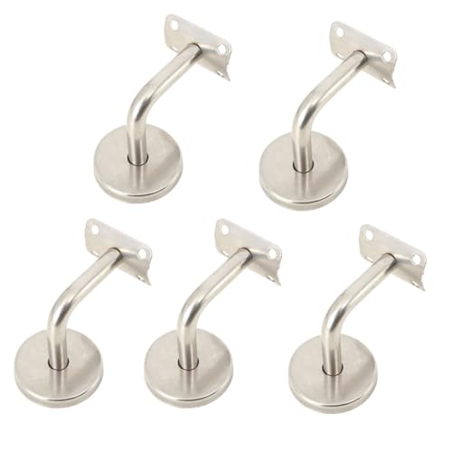 NICCOO 5 Stück Handlaufhalter Edelstahl, 90° Handlaufträger, Handlauf Halterung, Halterung für Handlauf, für Wand Geländer Handlauf Rohr Treppe Griff von NICCOO