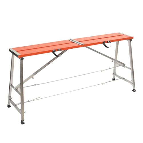 NICCOO Arbeitsplattform Arbeitsbühne Gerüstleiter, bis 300kg Klappbar Tritthocker, 70-120cm Höhenverstellbar Sicherheits Laufbühne Arbeitsgerüst Stufenstehleiter aus Aluminiumlegierung, Anti-Rutsch NICCOO Arbeitsplattform Arbeitsbühne Gerüstleiter, bis 300kg Klappbar Tritthocker, 70-120cm Höhenverstellbar Sicherheits Laufbühne Arbeitsgerüst Stufenstehleiter aus Aluminiumlegierung, Anti-Rutsch von NICCOO