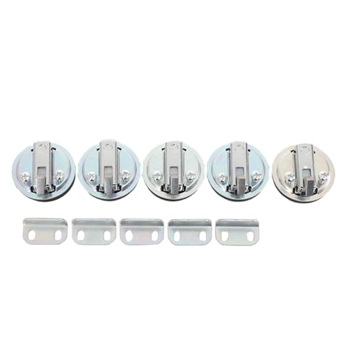 NICCOO Bootsschloss Zinklegierung Türschloss mit Ringzug, Marine Flush Mount Pull Latch Lock Schranktürschloss Deckslukenverriegelung für RV Marine Boat Yacht von NICCOO