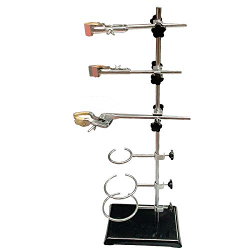 NICCOO Labor Ständer Laborstativ Set, Stativ Labor Metall Halter Unterstützung, Laborständer 135 x210 x 600 mm, Stab Finger Klemmen Muffen Stativring Platte Satz, Klemme für Labor Experiment NICCOO Labor Ständer Laborstativ Set, Stativ Labor Metall Halter Unterstützung, Laborständer 135 x210 x 600 mm, Stab Finger Klemmen Muffen Stativring Platte Satz, Klemme für Labor Experiment von NICCOO