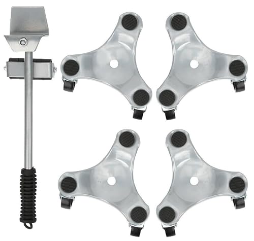 NICCOO Möbeltransport Kit,Möbel Transportrollen Set, 4 Stück Möbelroller und Heber Satz, 360° Umzugshelfer Möbel Schwere Objekte Bewegungssystem, 300KG Tragfähigkeit von NICCOO