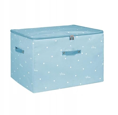NICE LIFE Faltbarer Cube Aufbewahrungskorb Ordnungsystem für schranka Aufbewahrungsboxen mit Deckel und Griff mit Reißverschluss Oxford (60X45X24 cm, blau) von NICE LIFE