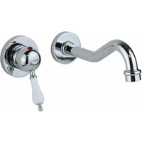 Waschtischmischer im Retro-Stil zur Wandmontage mit 20 cm Auslauf Nice Funny 600010CB Chrom von NICE RUBINETTERIE