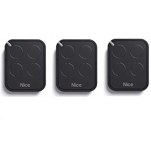 3 x Nice FLO4RE Era Flor 4-canale Fernbedienung Sender 433,92 MHz Sender. Kompatibel mit FLOR-S, INTI, ONE, ERA ONE von Nice