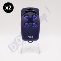 Nice - Set aus 2 Fernbedienungen Flo4 - 4 Kanäle 433.92 mhz - kompatibel mit Flox2/Floxi2 Empfängern - schnelle Programmierung - Batterien enthalten von NICE