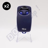 Nice - Set aus 2 Fernbedienungen Flo2 - 2 Kanäle 433.92 mhz - kompatibel mit Flox2/Floxi2 Empfängern - schnelle Programmierung - Batterien enthalten von NICE