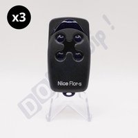 Nice - 3er Set Fernbedienungen flo4rs - 4 Kanäle 433.92 mhz - kompatibel mit flox2r/floxi2r/ox2/ox4t Empfängern - sichere Programmierung - Batterien von NICE