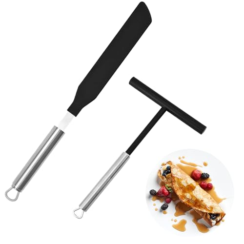 NICEIN Crepes Verteiler und Spatel, Teigschaber und Pfannkuchenwender, Crepes Wender, Pfannenwender Silikon für Zuhause Küche Backen Kochen NICEIN Crepes Verteiler und Spatel, Teigschaber und Pfannkuchenwender, Crepes Wender, Pfannenwender Silikon für Zuhause Küche Backen Kochen von NICEIN