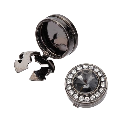 NICENEEDED 2 Stück Knopfabdeckungen Für Herrenhemden Schwarze Manschettenknöpfe Knopfabdeckungen Vintage Manschettenknöpfe Knopfabdeckung von NICENEEDED