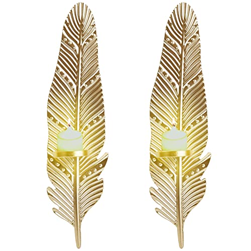 NICENEEDED 2 Stück Wandkerzenhalter Wandleuchten Aus Goldenem Metall Dekorative Kerzenständer Kerzenhalter Im Blätter Design NICENEEDED 2 Stück Wandkerzenhalter Wandleuchten Aus Goldenem Metall Dekorative Kerzenständer Kerzenhalter Im Blätter Design von NICENEEDED