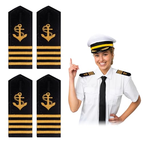 NICENEEDED 2 Stück Yachtkapitän Schulterklappen Sailor Gold Anchor Hardboard Schulter Schulterklappenbretter Der Marineflotte Uniformabzeichen Schulterklappen Zubehör Für Halloweenkostüme NICENEEDED 2 Stück Yachtkapitän Schulterklappen Sailor Gold Anchor Hardboard Schulter Schulterklappenbretter Der Marineflotte Uniformabzeichen Schulterklappen Zubehör Für Halloweenkostüme von NICENEEDED