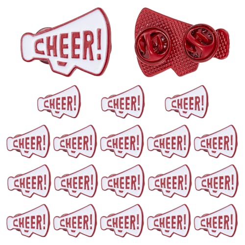 NICENEEDED 20 Stück 1.2" x 0.8" Cheer Megaphone Emaille Pins Legierungsabzeichen Groß Cheerleading Kleidung Brosche Pin Für Sportspiele NICENEEDED 20 Stück 1.2" x 0.8" Cheer Megaphone Emaille Pins Legierungsabzeichen Groß Cheerleading Kleidung Brosche Pin Für Sportspiele von NICENEEDED