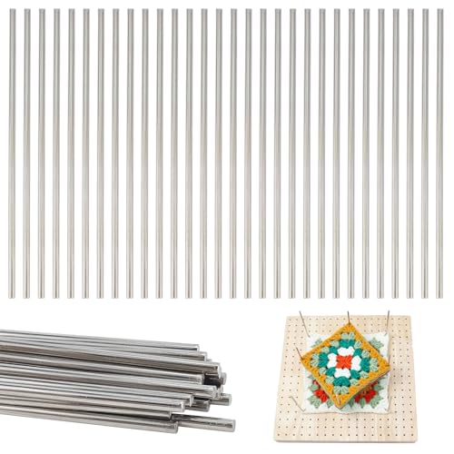 NICENEEDED 30 Stück Blockierbrettstifte Edelstahlstäbe Für Häkelblockbretter 3mm Durchmesser 5.1 Zoll Länge Strick Und Häkelzubehör NICENEEDED 30 Stück Blockierbrettstifte Edelstahlstäbe Für Häkelblockbretter 3mm Durchmesser 5.1 Zoll Länge Strick Und Häkelzubehör von NICENEEDED