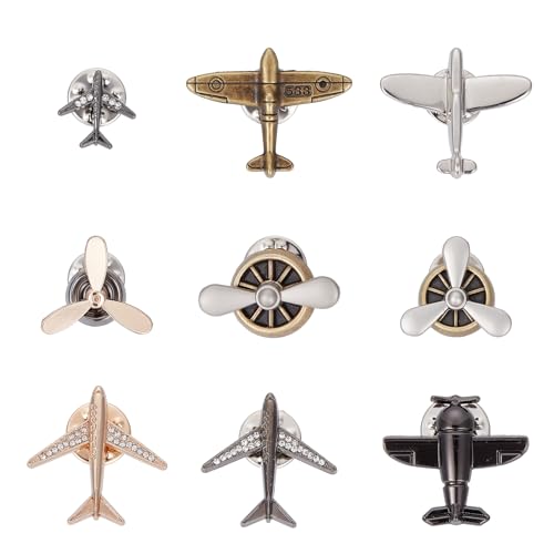 NICENEEDED 9 Stück Broschennadeln Mit Flugzeugmotiv Aus Legierung Propellerflugzeug Flieger Anstecker Niedliche Brosche Mit Flugzeug Motiv Für Rucksack Hut Abschlussfeier Weihnachten NICENEEDED 9 Stück Broschennadeln Mit Flugzeugmotiv Aus Legierung Propellerflugzeug Flieger Anstecker Niedliche Brosche Mit Flugzeug Motiv Für Rucksack Hut Abschlussfeier Weihnachten von NICENEEDED