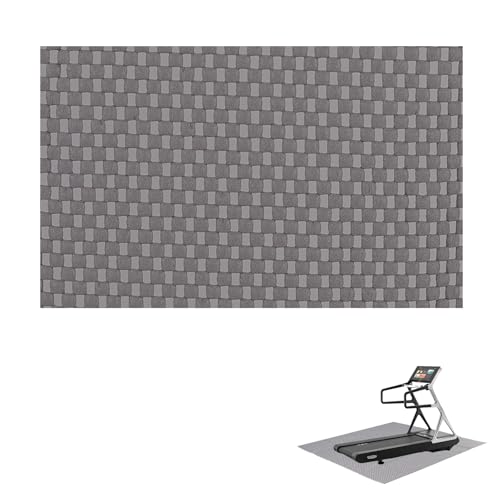NICENEEDED Ellipsentrainer No Rutsch Matte 23.62" x 23.62" graue Leichte Gummimatte Unter Dem Schreibtisch Für Elektrisches Sitz Fußpedal Trainingsgerät Verbesserter Stabilitätsboden von NICENEEDED