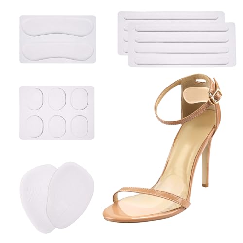 NICENEEDED Fersengriffe Innenpolster Einsätze Transparente Mittelfußpolster Aus Silikon Sling Shoe Grip Pads Gel Kleber Fersenschutz von NICENEEDED