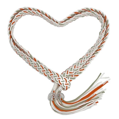 NICENEEDED Hochzeits Handfasting Kordel Rustikales Hochzeitslasso Lazos Hochzeitskordel Mit Anhängern Baumwolle Hochzeit Lasso Seil Traditionelles Keltisches Muster Handfasting Kordel von NICENEEDED