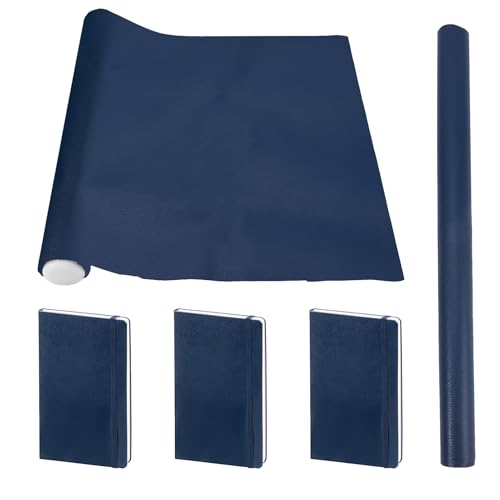 NICENEEDED PU Leder Buchbindetuch 43x73cm Leder Buchstoff Mattes Leder Für Buchbindung Marineblaues Buchbindezubehör von NICENEEDED