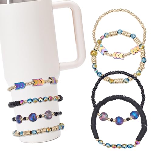 NICENEEDED Stanley Cup Band 4 STÜCK Armbänder Verschiedene Designs Dekoration Wasserflaschen Armbänder NICENEEDED Stanley Cup Band 4 STÜCK Armbänder Verschiedene Designs Dekoration Wasserflaschen Armbänder von NICENEEDED