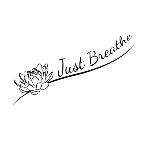 NICENEEDED Wandaufkleber Mit Löwenzahn Dekor Just Breathe Grafikaufkleber Motivation Worte Tapete Wandbild Wandaufkleber von NICENEEDED