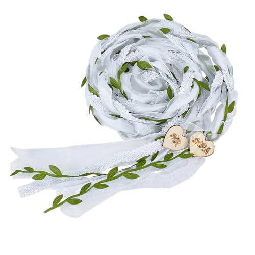 NICENEEDED Weißes 74.8 Zoll Hochzeits Lasso Seil Akzentseil Lazo Keltisches Hängefasting Seil Traditionelles Katholisches Ländliches Hochzeitslasso Für Die Zeremonie Der Braut Und des Bräutigams von NICENEEDED