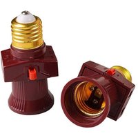 2er-Set E27-Schraubfassungen mit Schalter 6A, 250V [Energieklasse A] [Energieklasse A] von NICEONE