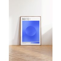 Blaue Aura Print Poster | Abstrakter Druck Farbverlaufsdruck Retro Ruhig Spirituelle Energie Moderne Kunst Wohnzimmer Blaue Aura Print Poster | Abstrakter Druck Farbverlaufsdruck Retro Ruhig Spirituelle Energie Moderne Kunst Wohnzimmer von NICEONEE