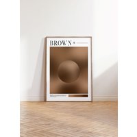 Brown Aura Print Poster | Abstrakter Druck Farbverlaufsdruck Retro Ruhig Spirituelle Energie Moderne Kunst Wohnzimmer von NICEONEE