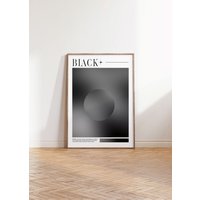 Schwarze Aura Print Poster | Abstrakter Druck Farbverlaufsdruck Retro Ruhig Spirituelle Energie Moderne Kunst Wohnzimmer von NICEONEE