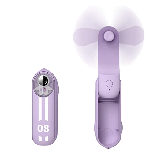 NICERAM Mini-Handventilator - Tragbarer Handventilator - Mini Pocket Fan USB wiederaufladbarer persönlicher Faltventilator mit 3 Geschwindigkeiten für Frauen im Freien von NICERAM