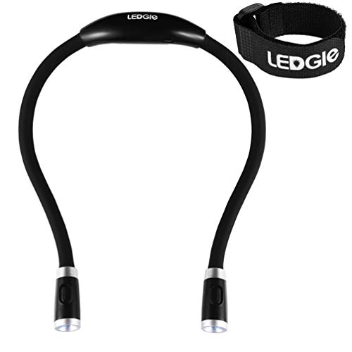 LEDGLE flexible Buchlampe LED Leselampe Nachtlicht für joggen, wandern, Camping, Picknick (Hände frei/ 3 Helligkeitsstufen/USB Anschluss) von LEDGLE