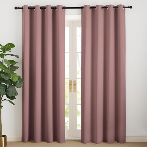 NICETOWN Altrosa Vorhänge Verdunkelungsvorhang Kinderzimmer Gardinen 200 cm Lang Übergardinen Wohnzimmer Modern Ösenschal 2er Set Thermovorhang Hitzeschutz, H200 x B140 cm NICETOWN Altrosa Vorhänge Verdunkelungsvorhang Kinderzimmer Gardinen 200 cm Lang Übergardinen Wohnzimmer Modern Ösenschal 2er Set Thermovorhang Hitzeschutz, H200 x B140 cm von NICETOWN