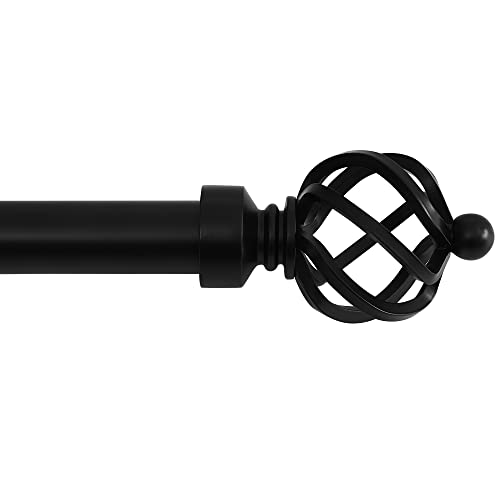 NICETOWN Gardienenstange Ausziehbar 122-218 CM Vorhangstange Schwarz-Matt Curtain Rods mit Dekorativen Endstücken für Verdunkelungsvorhänge, 1 Läufig, Durchmesser 25MM NICETOWN Gardienenstange Ausziehbar 122-218 CM Vorhangstange Schwarz-Matt Curtain Rods mit Dekorativen Endstücken für Verdunkelungsvorhänge, 1 Läufig, Durchmesser 25MM von NICETOWN