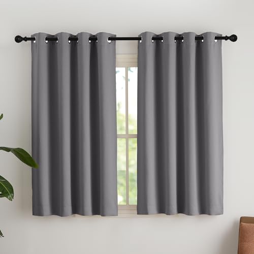 NICETOWN Gardinen Grau Blickdicht Kurz Verdunklungsvorhänge mit Ösen Vorhänge Fenster Kurze Vorhang 2er Set H145 x B140 cm Fenstergardinen Modern Thermal Curtains, H145 x B140 cm NICETOWN Gardinen Grau Blickdicht Kurz Verdunklungsvorhänge mit Ösen Vorhänge Fenster Kurze Vorhang 2er Set H145 x B140 cm Fenstergardinen Modern Thermal Curtains, H145 x B140 cm von NICETOWN