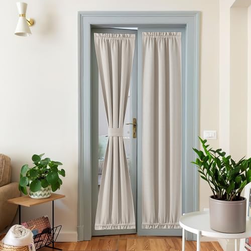 NICETOWN Türvorhang aus Kunstleinen für Türfenster, französische Türvorhänge für Privatsphäre, einfach installierte Türverkleidungen, temporäre Türfensterabdeckung (Angora, 63,5 cm B x 203,2 cm L, 1 NICETOWN Türvorhang aus Kunstleinen für Türfenster, französische Türvorhänge für Privatsphäre, einfach installierte Türverkleidungen, temporäre Türfensterabdeckung (Angora, 63,5 cm B x 203,2 cm L, 1 von NICETOWN