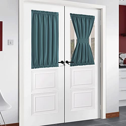 NICETOWN Verdunkelungsvorhänge für Fenstertür, Raumverdunkelung, wärmeisolierter Vorhang für Küche/Badezimmer/Haustür, 137 x 101 cm, Blaugrün, 1 Vorhang NICETOWN Verdunkelungsvorhänge für Fenstertür, Raumverdunkelung, wärmeisolierter Vorhang für Küche/Badezimmer/Haustür, 137 x 101 cm, Blaugrün, 1 Vorhang von NICETOWN
