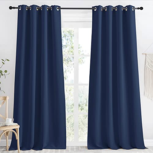 NICETOWN Verdunkelungsvorhang, Marineblau, 139,7 cm breit und 243,8 cm lang, lichtblockierend, Raumverdunkelungsvorhang/Vorhang für Kinderzimmer, Ringoberseite NICETOWN Verdunkelungsvorhang, Marineblau, 139,7 cm breit und 243,8 cm lang, lichtblockierend, Raumverdunkelungsvorhang/Vorhang für Kinderzimmer, Ringoberseite von NICETOWN
