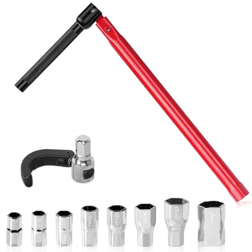 NICEWAT 10 Pcs Standhahnmutterschlüssel, 8-17mm Standhahnschlüssel, Wasserhahn Montagewerkzeug mit Schwenkklaue, Universalwerkzeug Schlüssel für Waschbeckenarmatur Sanitärinstallationen NICEWAT 10 Pcs Standhahnmutterschlüssel, 8-17mm Standhahnschlüssel, Wasserhahn Montagewerkzeug mit Schwenkklaue, Universalwerkzeug Schlüssel für Waschbeckenarmatur Sanitärinstallationen von NICEWAT