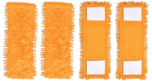 NICEWAT 4er-Pack Mikrofaser Wischmopp Bezug, 42cm Handwaschbare Chenille-Flachmopp-Ersatztücher, Bodenwischer Ersatzbezug für Laminat, Marmor, Boden, Fliesen, Holzböden,42×12 cm NICEWAT 4er-Pack Mikrofaser Wischmopp Bezug, 42cm Handwaschbare Chenille-Flachmopp-Ersatztücher, Bodenwischer Ersatzbezug für Laminat, Marmor, Boden, Fliesen, Holzböden,42×12 cm von NICEWAT