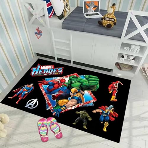 NICEWL Anime Teppich Wohnzimmer Schlafzimmer Kinder Nachttisch Miracle Gemusterte Pad Jungen Schlafzimmer Farbe rutschfest Teppich (100 x 160 cm) von NICEWL