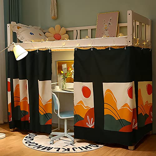 Bettvorhang Etagenbett Zelt Vorhang Blackout Vorhänge Moskitonetz Hochbett Schlafzelt Schlafsaal Mid-Sleeper Bett Zelt Vorhang Tuch Staubdicht Moskito für Studentenwohnmein Kinderzimmer Kinderbett von NICEYEA