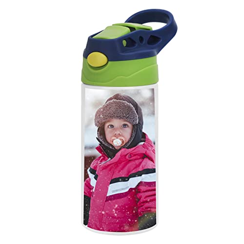 Kinder Thermosflasche mit Name Foto Text Personalisiert aus Edelstahl Auslaufsichere Trinkflasche Wasserflasche Thermobecher Thermoskanne mit Isolierung Motiv Geschenk für Schule, Sport, Outdoor von NICEYEA