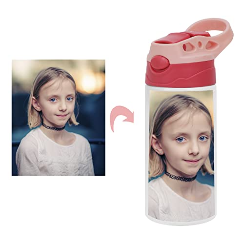 Kinder Thermosflasche mit Name Foto Text Personalisiert aus Edelstahl Auslaufsichere Trinkflasche Wasserflasche Thermobecher Thermoskanne mit Isolierung Motiv Geschenk für Schule, Sport, Outdoor von NICEYEA